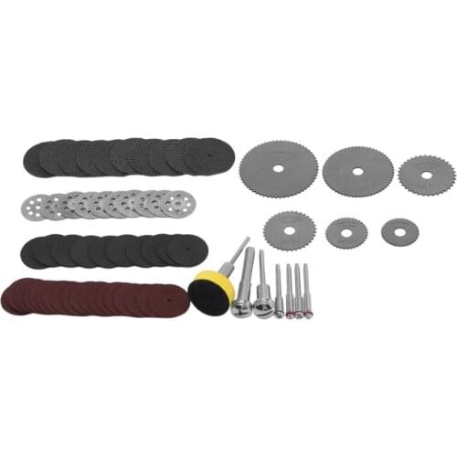 63Pcs HSS Circular Saw Blade Resin Cut-Off Woodworking Cutting Discs Diamond Metal Saw Blades for Dremel Mandrel Cutoff