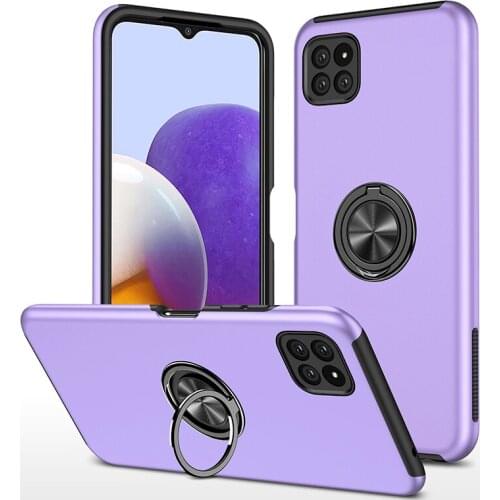 For Samsung Galaxy A22 A82 5G Armor Shockproof Case Magnetic Metal Ring Stand Holder Soft Silicone Bumper Protective Back Cover