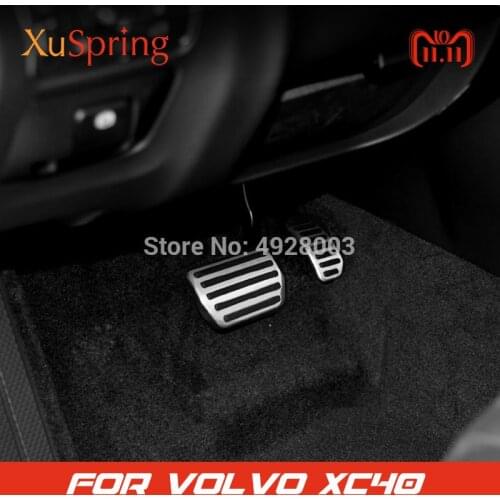 For Volvo XC40 2020 Car Refit Accelerator Gas Oil footrest Pedals Plate Clutch Throttle Brake Treadle Styling Accessories