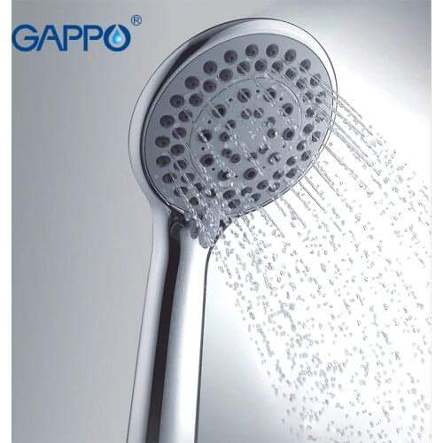 Gappo Bathroom hand shower 5 Ways bath shower Round hand shower heads bathroom water saving ABS chrome Plated shower GA06