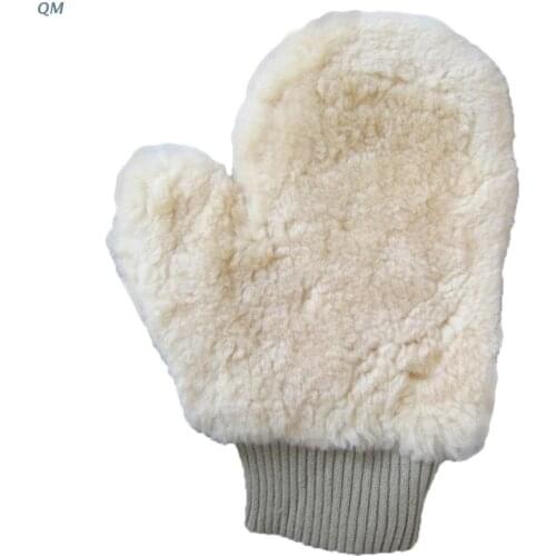 Double Side No Scratch Super Soft Wool Mitt,Plush Mitt Car Wash Glove Auto Detailing Cleaning Brushes Sponge 13MF
