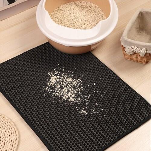 Double Layer Cat Litter Mat Waterproof Pet EVA Litter Cat Pads Trapping Pet Litter Box Products Bed Mat Pet For Cats House Clean