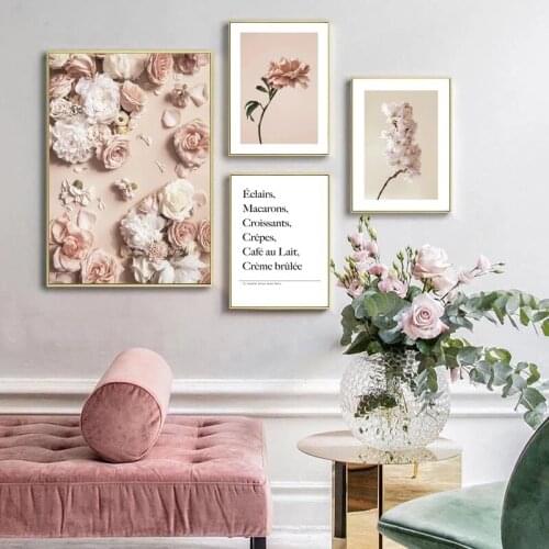 Elegant Flowers Roses Poster Nordic Rome City Landscape Wall Art Canvas Print Painting Botanical Picture Modern Home Decoration