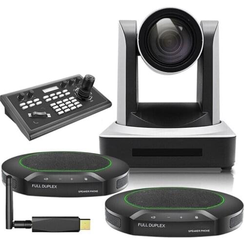 Y30A Broadcast SDI 30X PTZ Camera H DMI LAN IP POE NDI+IP 4D Joystick Controller+Wireless 2 Microphone Cascade Conference System