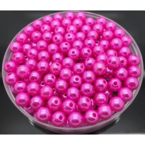 4mm-10mm Rose Imitation Pearls Round Pearl Spacer Loose Beads DIY Jewelry Making Necklace Bracelet Earring Accessories