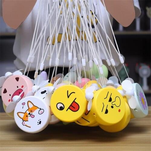 2PCS/Lots Mini Fan USB Rechargeable Handheld Fan Silent Small Fan for Home Cartoon Fan For Summer Can be Combinated