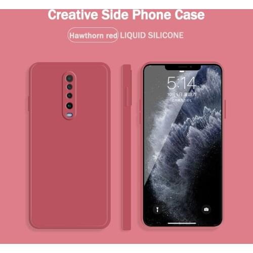 Straight Edge Style Soft Handfeeling Gel Silicone Shockproof Phone Case for Xiaomi Redmi K30 Dustproof Back Cover