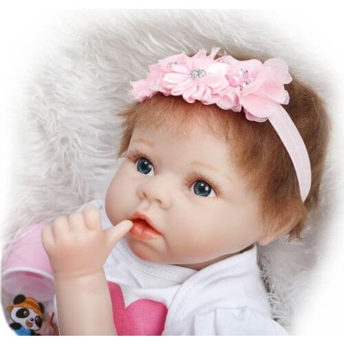 NPK New 22 Inches 55cm Silicone Doll Reborn Baby Kawaii Kids Toys Girls boneca Gift bebe Dolls brinquedos dolls house toys