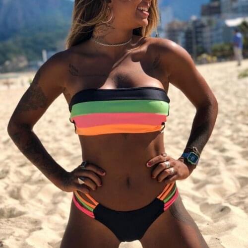 New Sexy Bikini Set Brazilian bikini 2020 swimwear women Bandeau swimsuit female Push up bathing suit Summer bathers biquini