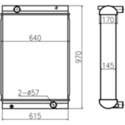 VOE 11110705 Water Tank Radiator Fit for Volvo EC290B EC240B EC240C EC290C Excavator