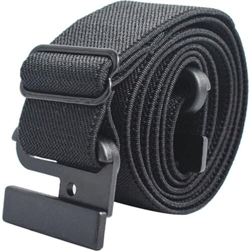 Adjustable Stretch Waist Belt Flat Buckle Non-Slip Simple Elastic Belts Band For Women And Men Pants Clothes Canvas Waistband