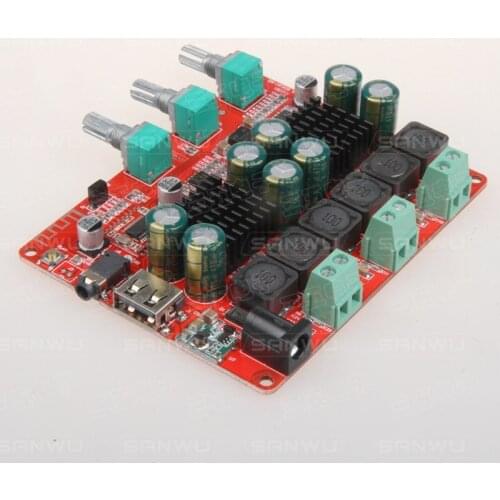TPA3116 + NE5532 DC24V 50W+50W+100W 2.1 channel Bluetooth 4.2 digital audio power amplifier board