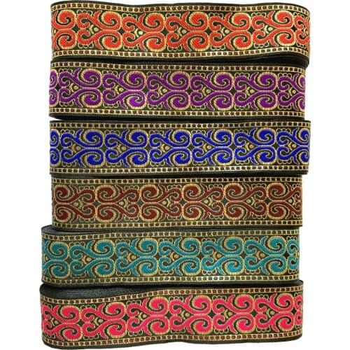 ZERZEEMOOY 33MM 9YARD/LOTS Six Color DIY Handmade Accessories Heart Totem Woven Jacquard Ribbon MZZD19041901