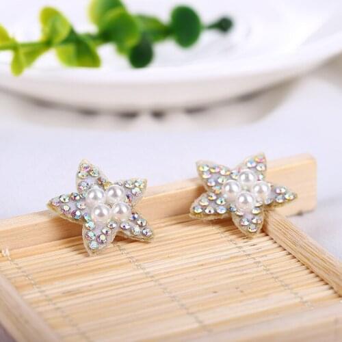 Pearl Rhinestone Pentagram Hot Rhinestone Star Subsidy Cute Cartoon Sticker Headband Clothing Accessories Sew On Accessories