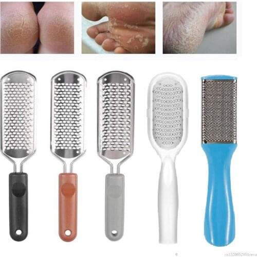 1pc Durable Stainless Steel Foot Rasp File Hard Dead Skin Callus Remover Pedicure File Grinding Feet Skin Care Nail Art Tools