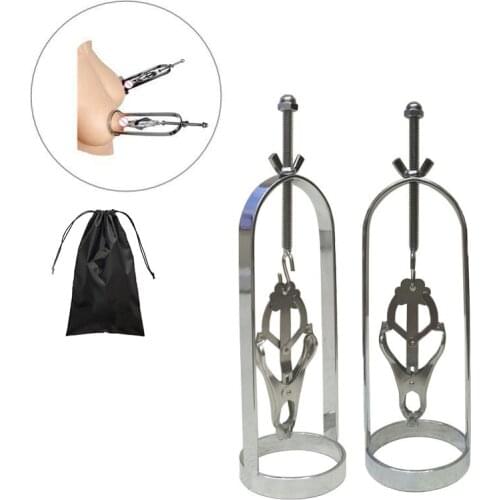 2 PCS Nipple Breast Clips Clamps Sex Games Play Tit Fetish BDSM Men Torture Man Restraints Gay Adult Games Torture Nipple Toys