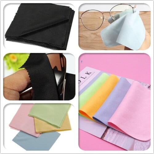 NEW 10PC Black Cleaner Clean Glasses Lens Cloth Wipes Eyeglass Cleaning Cloth for Sunglasses Microfiber Eyewear Accessories