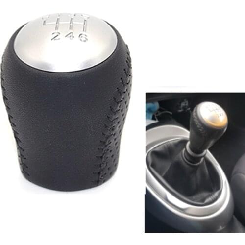 6 speed Leather Car Shift Gear Knob Lever Gaitor Boot Cover For Nissan Juke F15 X-trail T31 Qashqai MKI J10 JJ10 2010 - 2013