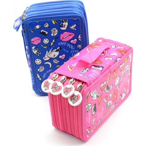 72 Holes Kawaii Pencil Case Art Pen Case Large Capacity Cute School Supplies Trousse Stationery Pencil Box Student Pencil Cases