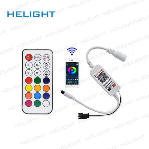 DC5-24V 21 Key LED Bluetooth Dream Color Controller for Pixel Strip Light Music Controller for 1903 WS2811 WS2812B Strip
