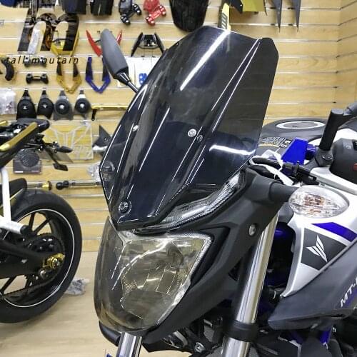 MT03 Windscreen Windshield Wind Deflectors with Bracket For Yamaha MT-03 2016 2017 2018 2019 MT 03 Accessories Double Bubble New