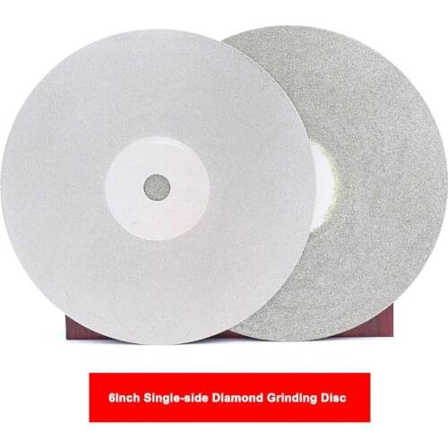 1PCS 6" 150mm Double-side Diamond Grinding Disc 80-600 Grit Hole 12.7mm Coated Flat Lap Wheel Lapidary Polishing