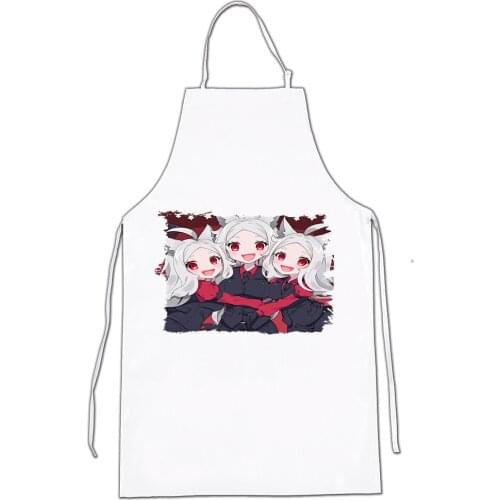 MERCHANDMANIA apron girls demonic KEMONOMIMI home kitchen cooking white polyester fiber custom offer