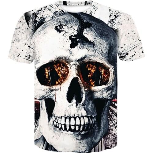 Mens 3d T Shirt Summer Hipster Funny skull Print Short Sleeve Tee shirts Men/Women Anime Casual Short sleeve Homme T-Shirts