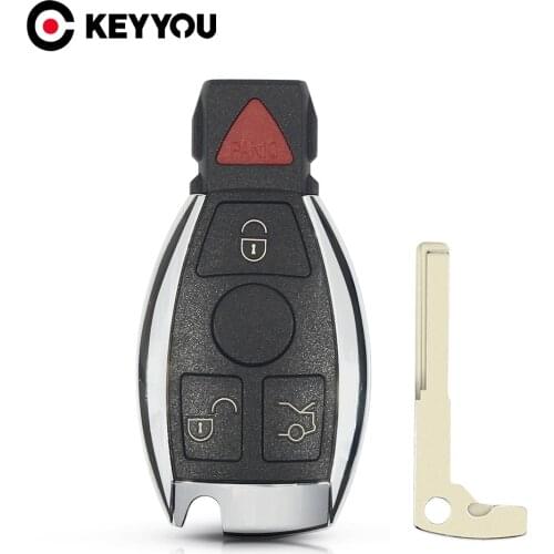 KEYYOU Remote Car Key 4 Buttons For Mercedes Benz BGA C E R S CL GL SL CLK SLK Year 2000+ Remote Key Fob