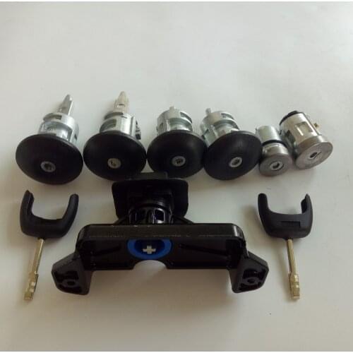 6C1AV22050XB 7PCS COMPLETE LOCK BARREL SET FOR F ORD TRANSIT MK7 2006-2014 OEM 4874508 4874507