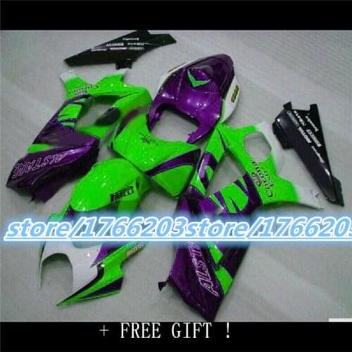 Fit ABS Injection fairings kit for SUZUKI K7 GSXR1000 GSXR 1000 07-08 SUZUKI GSXR1000 2007-2008 K7 green purple black fairin