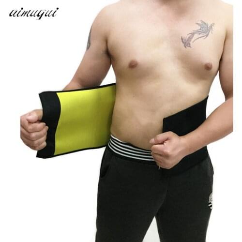 Male neoprene shapers waist trainer waist cincher corset men body shaper tummy slimming belt fitness sweat girdle slim underwear