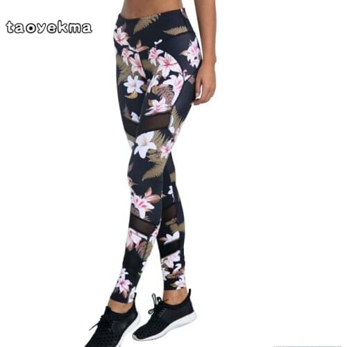 2019 colorful Printing Fitness Yoga Gym Sports Leggings Push Up High Waist Bandage Leggings Sporting Pants Workout Leggins C20