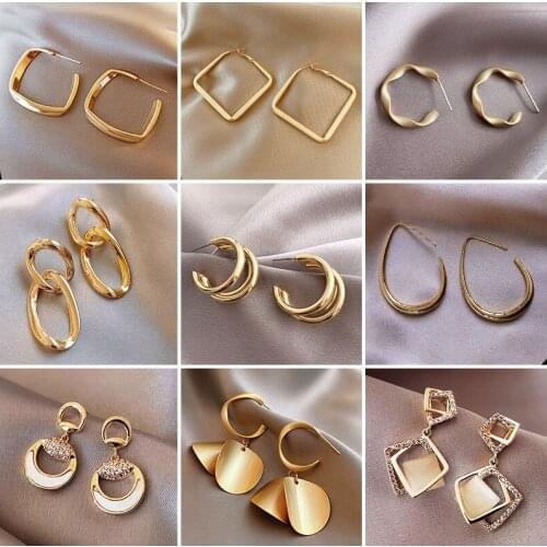 Женские золотые серьги NEDAR China At AliExpress