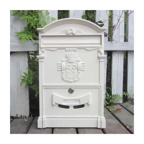 New European-Style Mailbox Retro Newspaper Pastoral Mail Postcard Paper Large Box Outdoor Wall Vintage Decoration With Lock