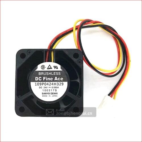 109P0424H329 DC24V 0.095A original Japan Sanyo SANYO 40 * 40 * 28 equipment fan
