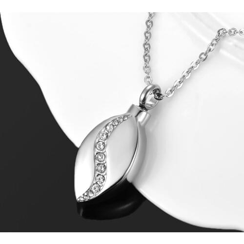 New Waterdrop Teardrop Pendant Urn Inlay Crystal Necklace Keepsake Ashes Cremation Memorial Stainless Steel Jewelry Dropshipping