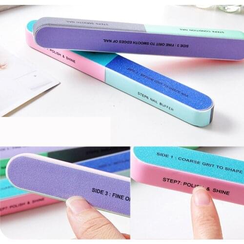 1pc nails seven-sided multifunctional polishing strip rubbing strip polishing file sponge nails file buffer pedicure nails tools