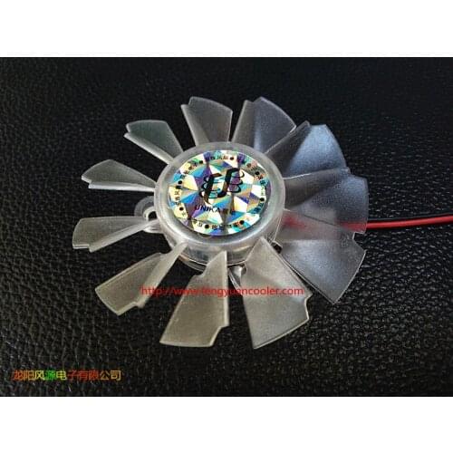 5Pcs New 6010 Graphics card fan blade Ball bearing 55MM Diameter 25mm Hole Pitch 12V 0.15A fan blade for UNIKA graphics 2pin
