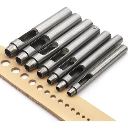 DIY Leather Hole Punch Cutter 0.5mm-10mm Leather Working Tools for Leather Watch Bands Belts Canvas Paper Round Hollow Hole