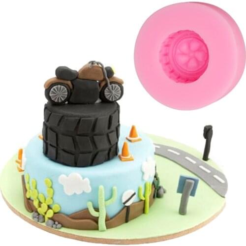 Silicone Tires Wheel Fondant Cake Molds Chocolate Cookies Mould Bakeware Home Kitchen Baking Decorating Tools Accessories 979658