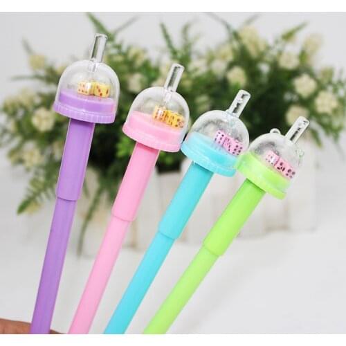 Cute Creative Decompression Dice Gel Pen Fun Student Decompression Writing Pen Black Pen Stationery Gifts School Supplies