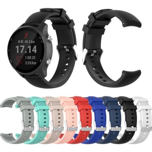 EiEuuk 20mm Quick Release Soft Silicone Replacement Watch Band Strap for Garmin 645 Music/Vivoactive 3/Vivomove HR