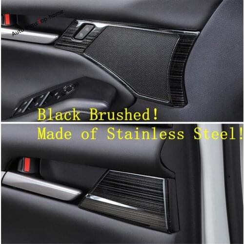 Yimaautotrims Inner Door Handle Pull Doorknob Bowl Protector Frame Cover Trim Fit For Mazda 3 Sedan 2019 2020 Interior Mouldings