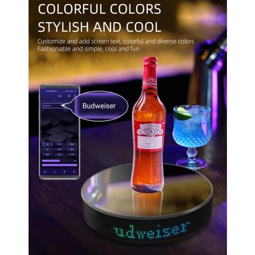 USB/Battery Screen Display Luminous Turntable Smart App Rotating Display Stand Rotation Show Stand for Live Photography Base