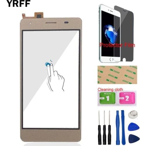 YRFF 5.0'' For Oukitel C5 Pro Digitizer Touch Screen Touch Digitizer Panel Glass Lens Sensor Tools Free Protector Film Adhesive