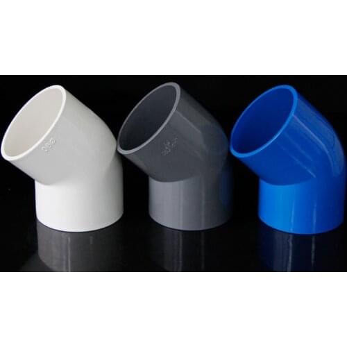 1/3/5pcs PVC Elbow 45 Degree Pipe Connector Water Supply Fittings Aquarium Adapter Inner Diameter 20mm to 90mm