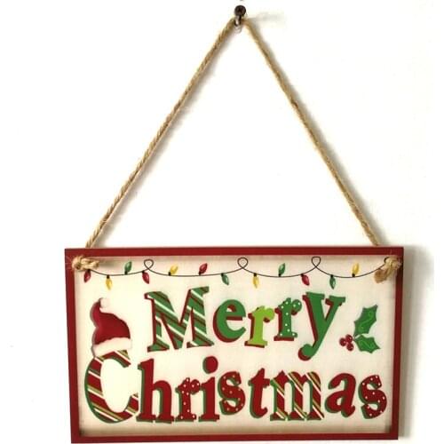 1PC New Year 2021 Wooden Door Hanging Sign Kids Bedroom Ornament New Year Party Decoration for Home Wooden Pendant Navidad Gift