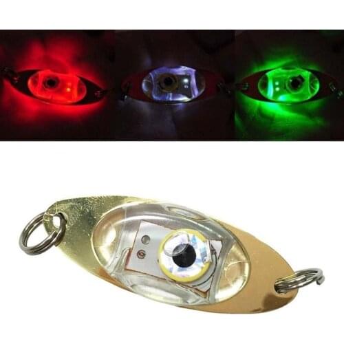 1pcs LED Fishing Lure Lamp Underwater Eye Shape Lure Flashing Lamp Lure Attracting High Fish Brightness 6cm