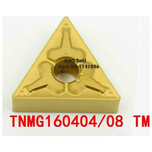 10PCS TNMG160404/ TNMG160408 TM carbide CNC inserts,lathe tool,apply to steel processing,insert MTQNR/MTJNR,Good wear resistance